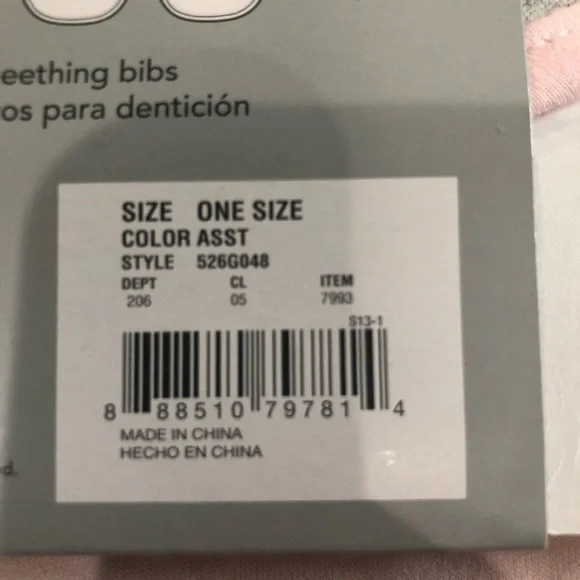 NWT Carter 3 pcs Long Sleeve Bodysuit w 3 pcs bibs - Picture 8 of 9